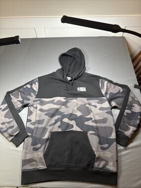 NBA Gray Camo And Black Hoodie Men’s Size XL